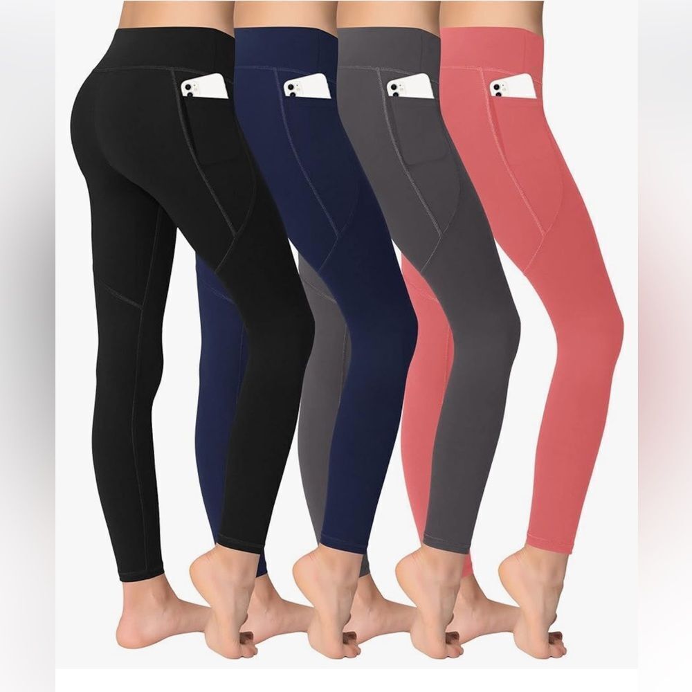 AENLLEY Yoga Kids Workout  Athletic‎ 3 pack BLACK GRAY AND PINK L NWT in packg